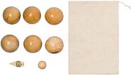 Jogo Petanca Delero Madeira 8 Peças. Bolsa Algodão 20979