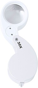 Lupa Nunky 30X Metal 2 Leds. Pilhas Botão Incluídas CHAPEA...