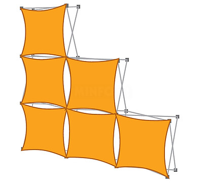 Kit Mural NetUpForma Ndisplay (223x223) : Estructura + Pés