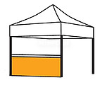 Lateral Meia Altura Ndisplay 3m : p/TentPro,Basic,Lite : s/Impressão : ( 7 cores a escolha )