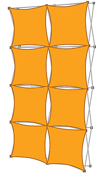 Kit Mural NetUpForma Ndisplay 2x4 (150x296) : Estructura + Pés