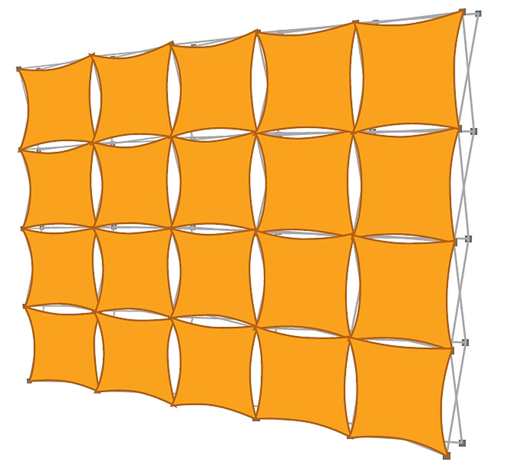 Kit Mural NetUpForma Ndisplay 5x4 (366x296) : Estructura + Pés