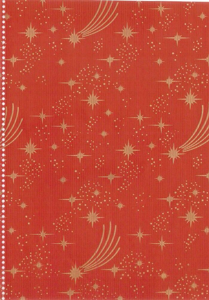 Rolo Papel Embrulho : Natal Vermelho/Dourado : Papel Kraft : Rolo 35cm ( 4kg )