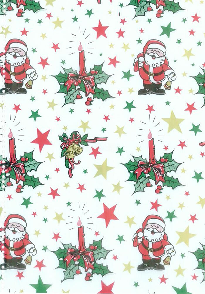 Rolo Papel Embrulho : Natal Várias : Papel Branco : Rolo 35cm ( 4kg )