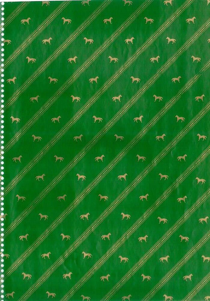Rolo Papel Embrulho : Decoração Verde/Dourado : Papel Branco : Rolo 35cm ( 4kg )
