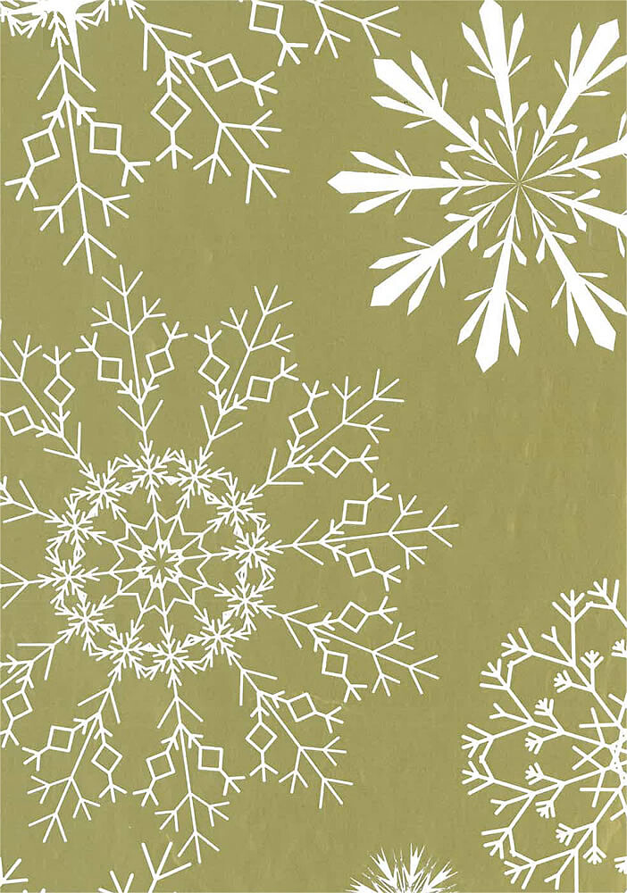 Rolo Papel Embrulho : Natal Dourado : Papel Branco : Rolo 35cm ( 4kg )
