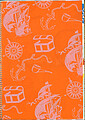 Rolo Papel Embrulho : Liso Vermelho/ Prateado : Papel Branco : Rolo 35cm ( 4kg )