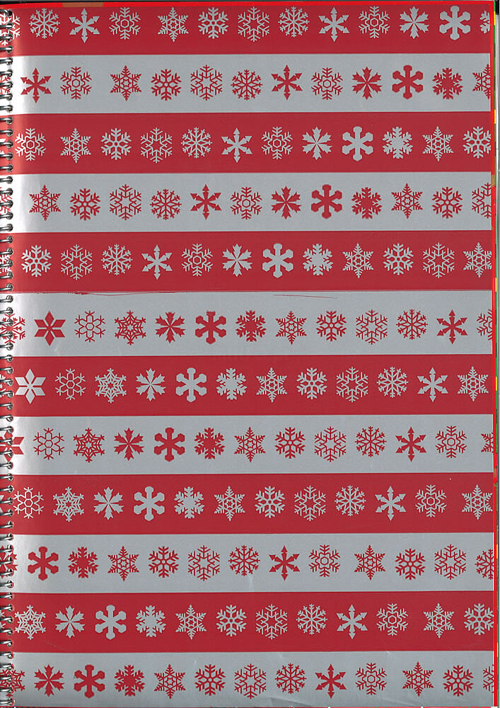 Rolo Papel Embrulho : Fantasia Natal Vermelho/ Prateado : Papel Branco : Rolo 35cm ( 4kg )