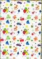 Rolo Papel Embrulho : Fantasia Natal : Papel Branco : Rolo 35cm ( 4kg )