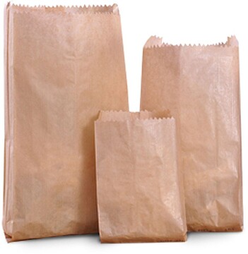 28x10+6 : Saco papel Kraft Natural : 1 Milheiro