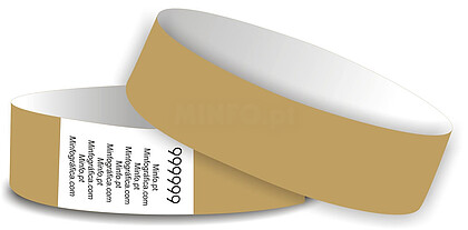 Areia - Pulseira Tyvek 25x250mm ( numeradas sem impressão)