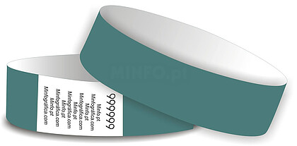 Verde Agua - Pulseira Tyvek 19x250mm ( numeradas sem impressão)