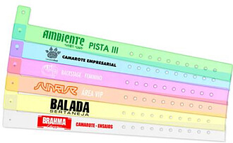 Pulseira Vinil 19mm Personalizada Inviolável Controlo de Ac...