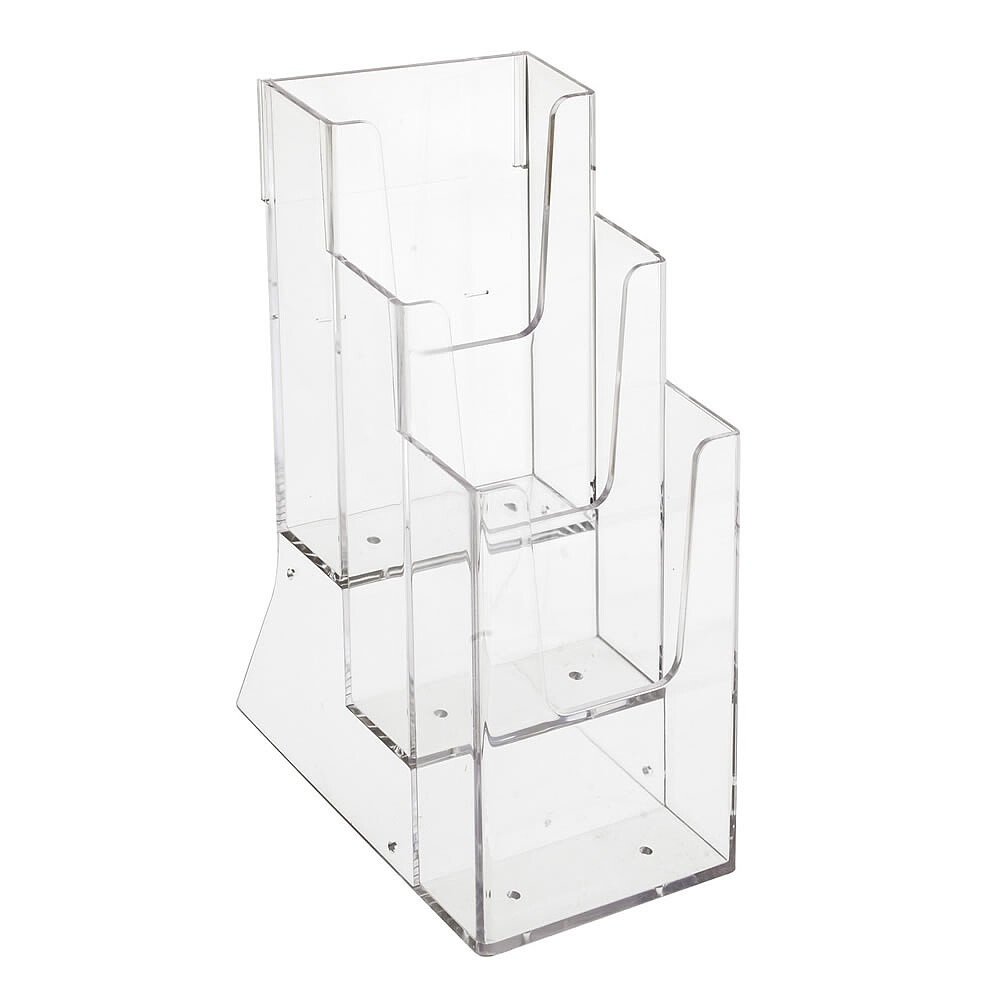Porta folhetos Tríptico Triplo de mesa 23 x 11 x 3,5 cm