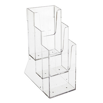 Porta folhetos Tríptico Triplo de mesa 23 x 11 x 3,5 cm