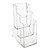 Porta folhetos Tríptico Triplo de mesa 23 x 11 x 3,5 cm - imagem 1