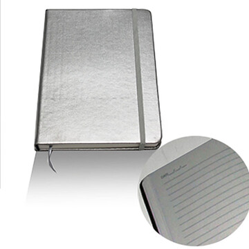 ALT-SMD600 : Bloco de Notas Pautado 21,5x14,5cm Semi Pele Cinza 116 Folhas (agenda)