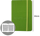 Bloco Notas Pautado 14x9cm Semi Pele Verde 116 Flh agenda ALT-SMD6102