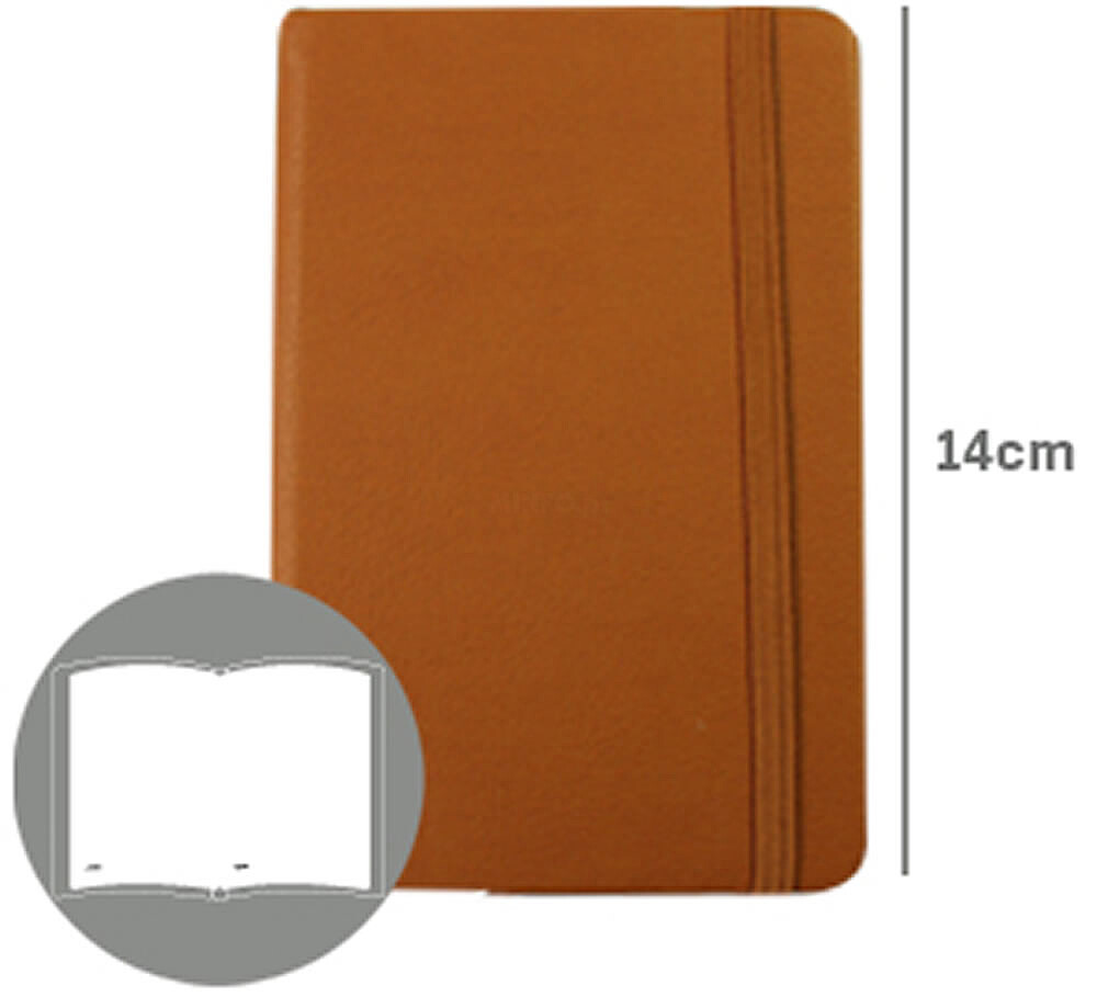 Bloco de Notas Liso 14x9cm Semi Pele Camel 116 Folhas ALT-SMD6209