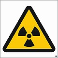 Atenção; Material Radioativo ou Radiação Ionizante