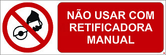 Não Usar Com Retificadora Manual; Horizontal