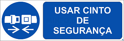 Usar Cinto de Segurança; Horizontal
