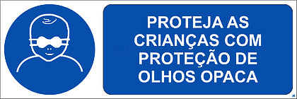 Proteja as Crianças com Proteção de Olhos Opaca; Horizontal