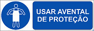 Usar Avental de Proteção; Horizontal