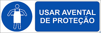 Usar Avental de Proteção; Horizontal