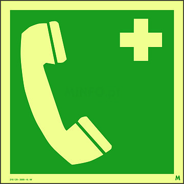 Telefone de Emergência; Fotoluminescente