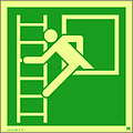 Janela de Emergencia Com Escada; Fotoluminescente