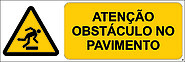 Atenção; Obstáculo no Pavimento; Horizontal
