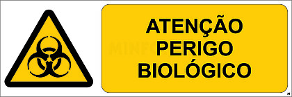 Atenção; Perigo Biológico; Horizontal