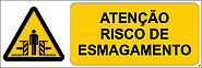 Atenção; Risco de Esmagamento; Horizontal