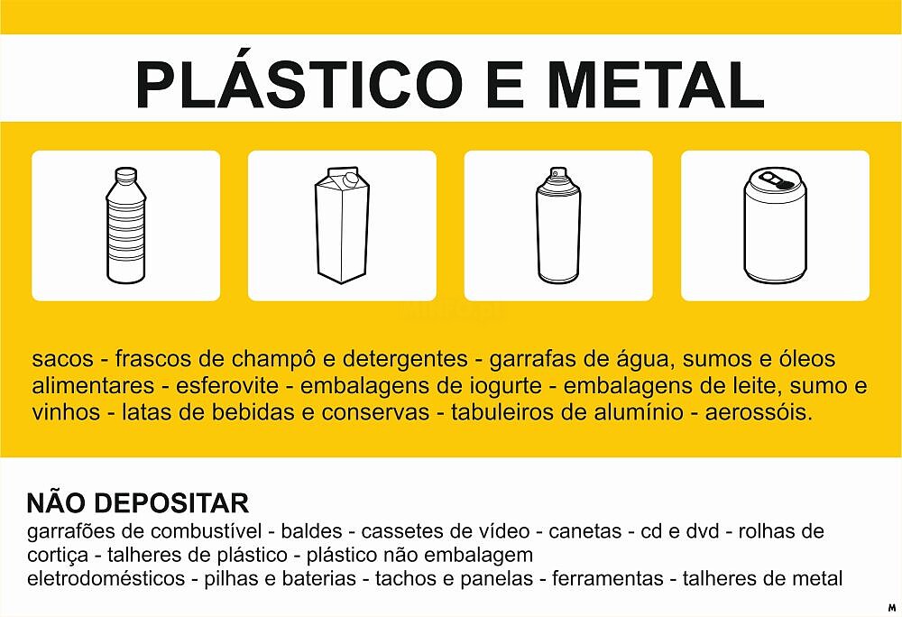 Plástico; Depositar/Não Depositar