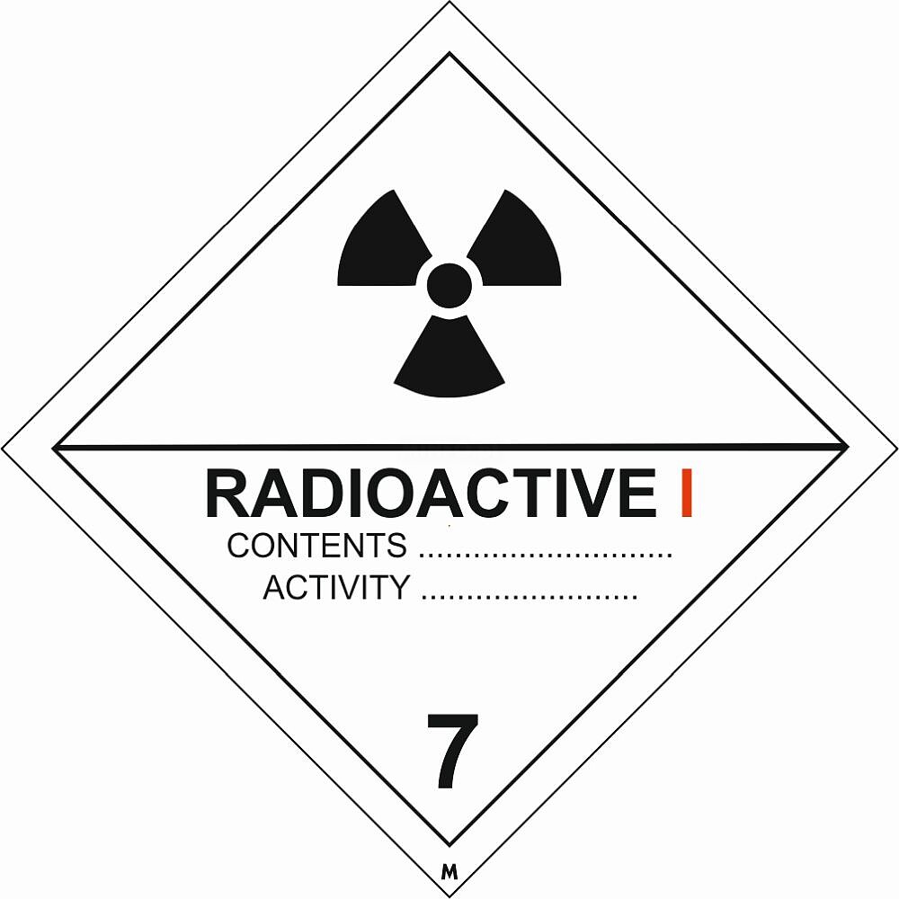 Classe 7A - Matérias Radioativas - Categoria I