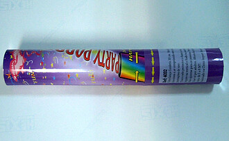 Tubo Lança-Confetis 30cm : Distancia até 8m : Cores Metali...
