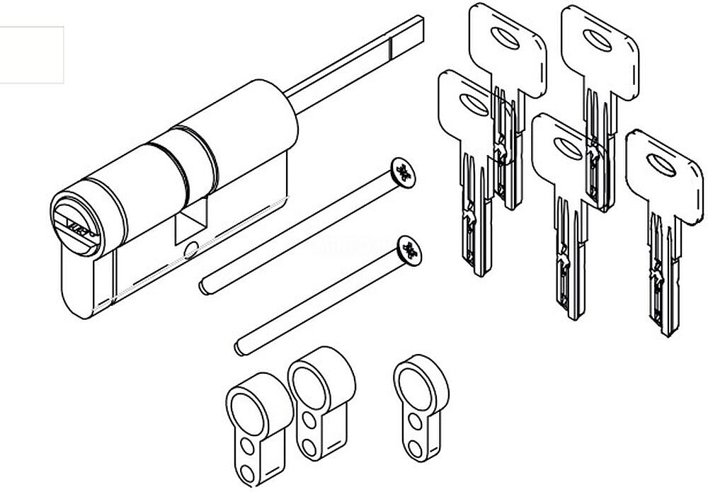 danalock - Cilindro ajustável LINCE CPlus Nickel 40-30