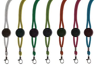 Fita de Pescoço tubular ajustavel e mosquetao