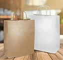 Saco papel kraft 90g/m2 22X27X10cm - branco