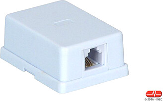 Caixa de superfície telefónica simples RJ11