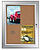 Vitrine Exterior : Fundo Cortiça 5mm : Dim/Ext. 590x760 : Dim/Int. 450x620 : Num Fls A4/4 : PORTA BACSULANTE : PERFIL ALUM.70x50MM, CANTOS PVC, AMORTECEDOR - imagem 1