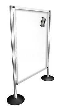 Expositor Modelar Aluminio - Dupla Face Magnetica 90x180