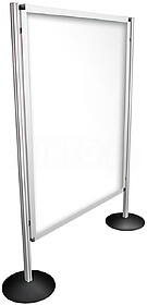 Expositor Modelar Aluminio - Dupla Face Laminite Branca 90X1...