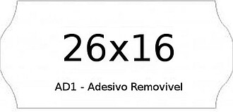 Etiquetas p/etiquetadora 26x16 : Branco : Adesivo AD1 Removi...